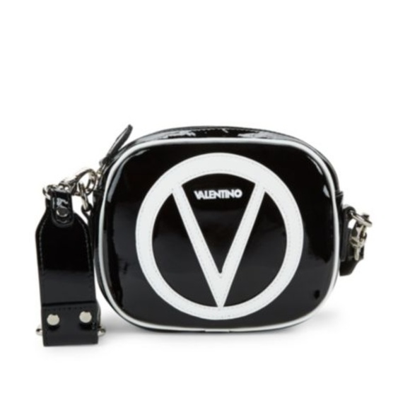 Valentino Handbags - Valentino | Black Patent Leather Crossbody Bag